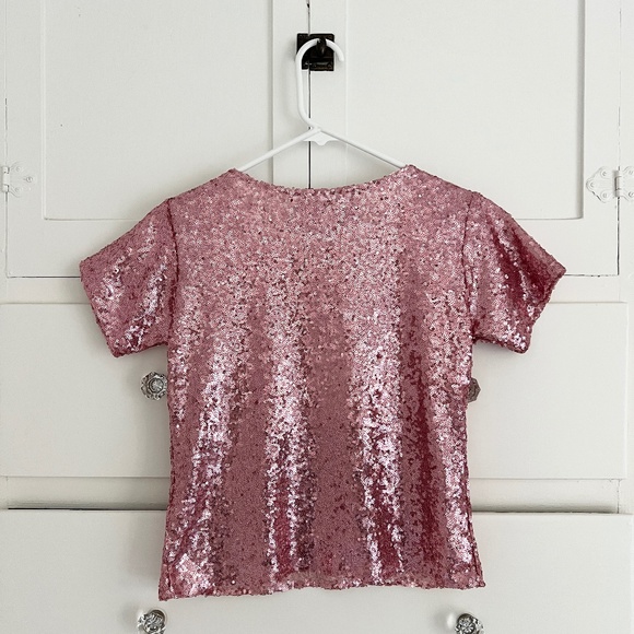 House of Mua Mua NWT Supergirl Sequin Beaded Embroidered Mesh Crop Top Size XS - Picture 4 of 6